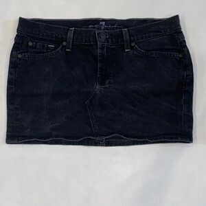 7 For All Mankind Roxy Mini Denim Skirt‎